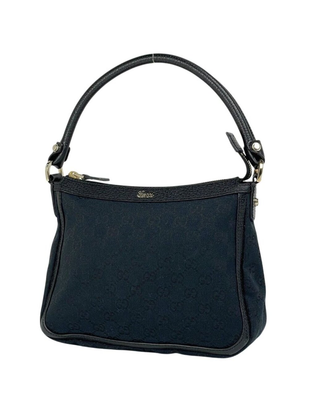 Gucci GG Pattern Handbag Canvas Black